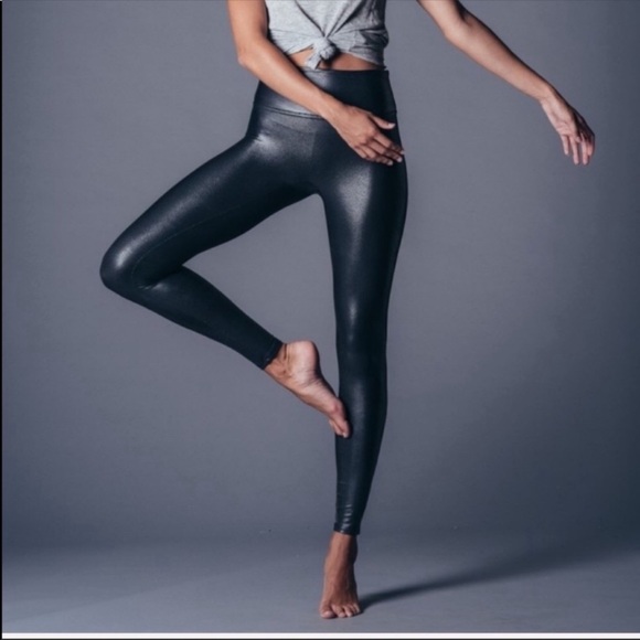 SPANX Pants - Spanx Black Faux Leather Leggings